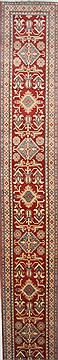 Pakistani Kazak Red Runner 16 to 20 ft Wool Carpet 24140