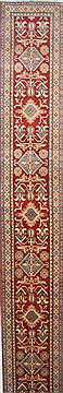 Kazak Red Runner Hand Knotted 2'11" X 19'4"  Area Rug 250-24140