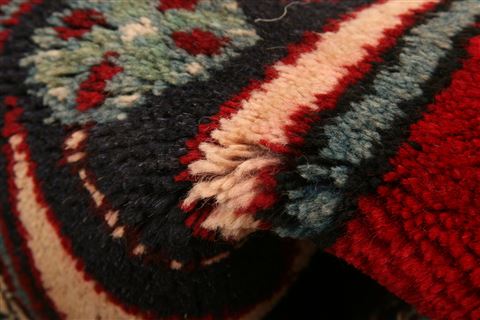 Mazlaghan Red Hand Knotted 28 X 40  Area Rug 253-24145 Image 1