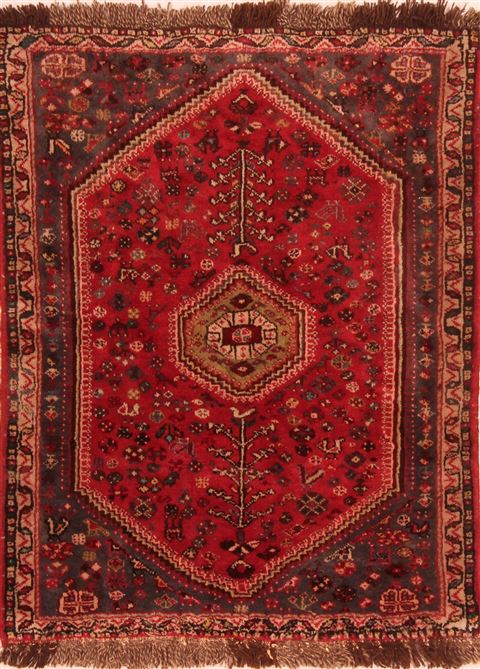 Shiraz Red Hand Knotted 210 X 37  Area Rug 253-24153 Image 0