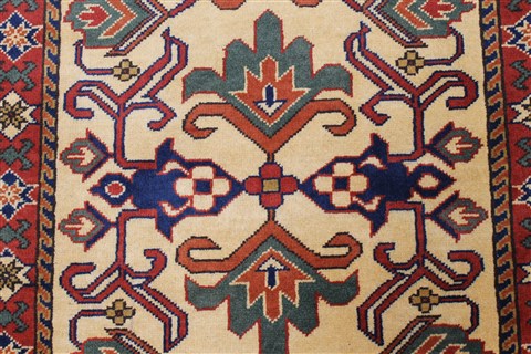 Turkman Yellow Runner Hand Knotted 29 X 167 Area Rug 250-24162 Image 3