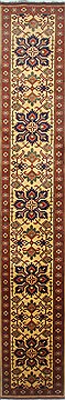 Indian Turkman Yellow Runner 16 to 20 ft Wool Carpet 24162