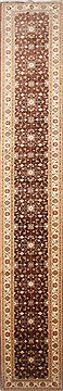 Pakistani Pishavar Brown Runner 16 to 20 ft Wool Carpet 24173