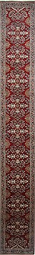 Indian sarouk Red Runner 16 to 20 ft Wool Carpet 24176