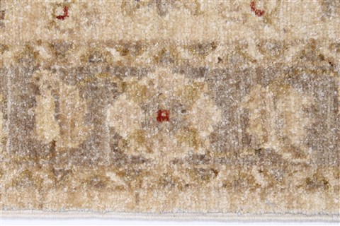 Pishavar Beige Runner Hand Knotted 25 X 151 Area Rug 250-24183 Image 2