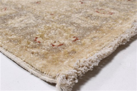 Pishavar Beige Runner Hand Knotted 25 X 151 Area Rug 250-24183 Image 5