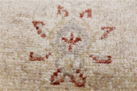 Pishavar Beige Runner Hand Knotted 25 X 151 Area Rug 250-24183 Image 6