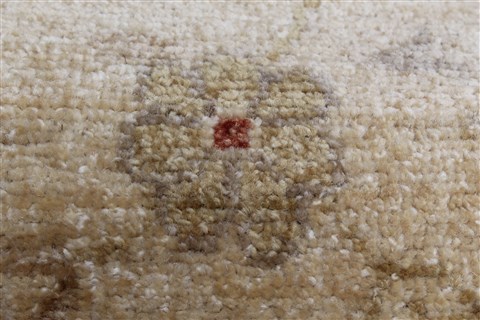 Pishavar Beige Runner Hand Knotted 25 X 151 Area Rug 250-24183 Image 7