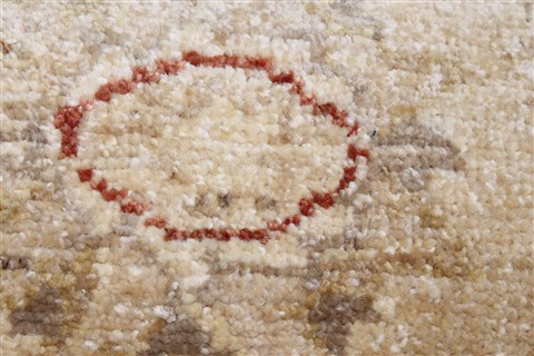 Pishavar Beige Runner Hand Knotted 25 X 151 Area Rug 250-24183 Image 8