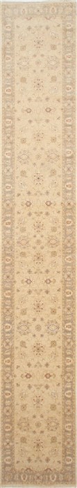 Pishavar Beige Runner Hand Knotted 25 X 151 Area Rug 250-24183 Image 0