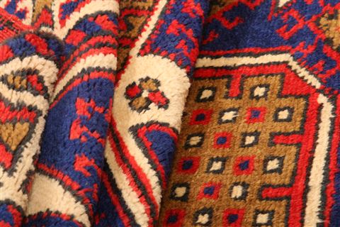 Kazak Multicolor Hand Knotted 30 X 43 Area Rug 100-24186 Image 3