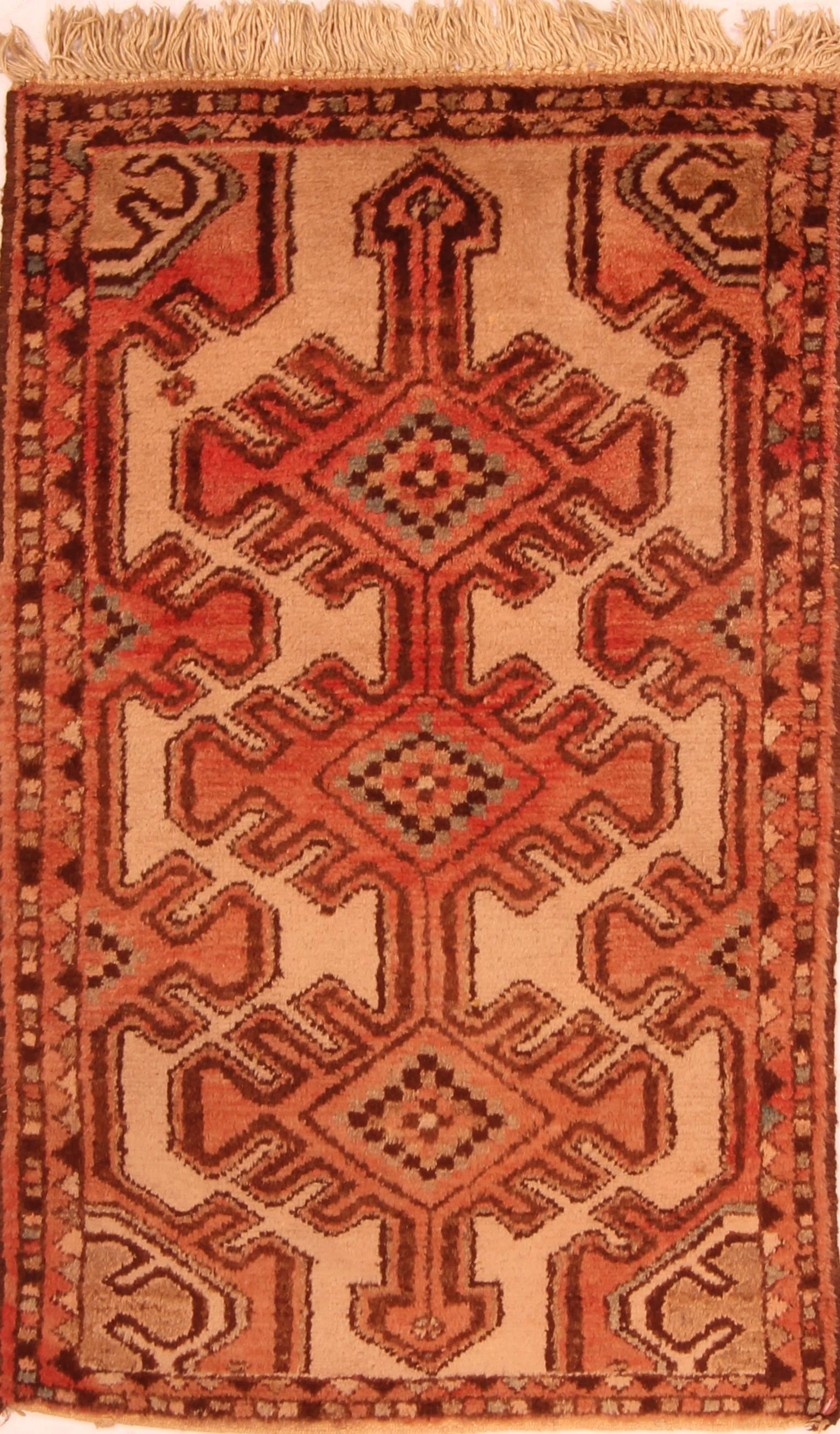 Persian Lilian Red Rectangle 2x4 ft Wool Carpet