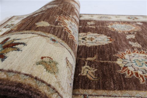 Ziegler Brown Runner Hand Knotted 28 X 168  Area Rug 250-24196 Image 9