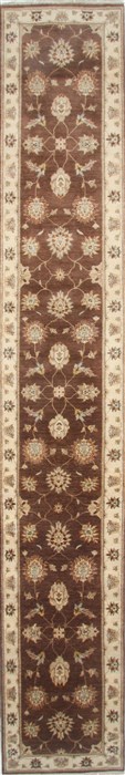 Ziegler Brown Runner Hand Knotted 28 X 168  Area Rug 250-24196 Image 0