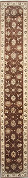 Ziegler Brown Runner Hand Knotted 2'8" X 16'8"  Area Rug 250-24196