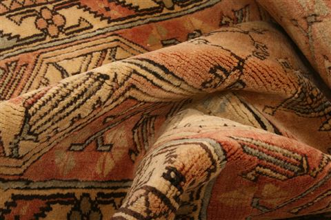 Hereke Orange Hand Knotted 29 X 43  Area Rug 253-24198 Image 1