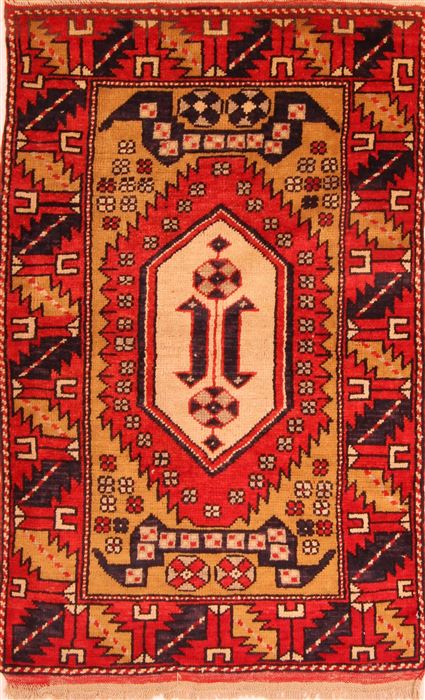 Tabriz Orange Hand Knotted 28 X 41  Area Rug 253-24200 Image 0