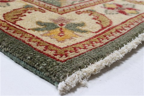 Pishavar Green Runner Hand Knotted 29 X 153 Area Rug 250-24208 Image 5