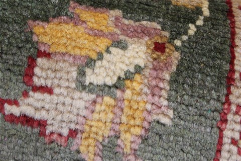 Pishavar Green Runner Hand Knotted 29 X 153 Area Rug 250-24208 Image 7