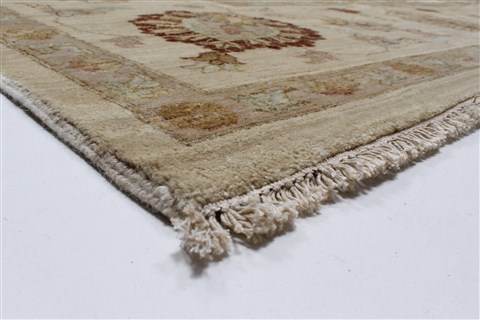 Chobi Beige Hand Knotted 120 X 147 Area Rug 250-24232 Image 6