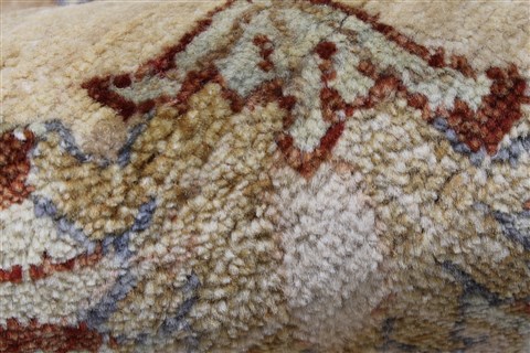 Chobi Beige Hand Knotted 120 X 147 Area Rug 250-24232 Image 7