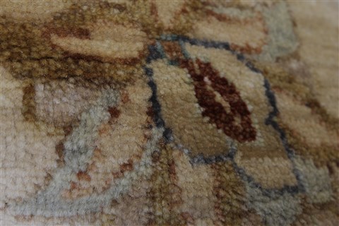 Chobi Beige Hand Knotted 120 X 147 Area Rug 250-24232 Image 9