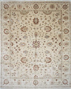 Pakistani Chobi Beige Rectangle 12x15 ft Wool Carpet 24232