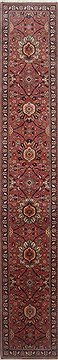 Kashan Red Runner Hand Knotted 2'7" X 15'10"  Area Rug 250-24234