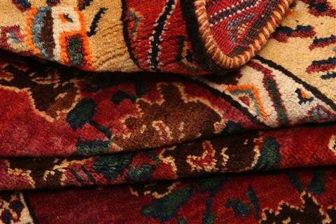 Gabbeh Red Hand Knotted 46 X 65 Area Rug 100-24261 Image 3
