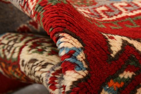 Gabbeh Red Hand Knotted 43 X 71 Area Rug 100-24272 Image 1