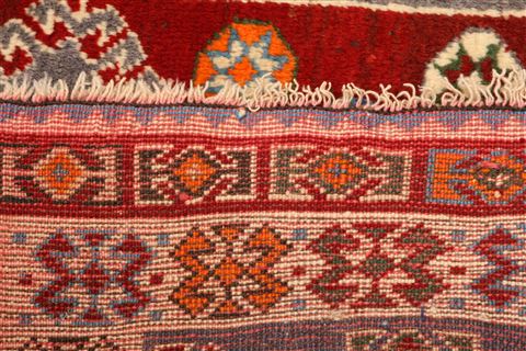 Gabbeh Red Hand Knotted 43 X 71 Area Rug 100-24272 Image 6