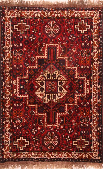 Shiraz Red Hand Knotted 37 X 55  Area Rug 253-24273 Image 0