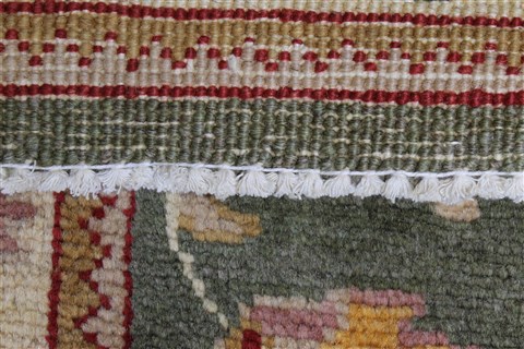 Pishavar Green Runner Hand Knotted 27 X 152 Area Rug 250-24276 Image 11