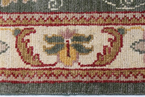 Pishavar Green Runner Hand Knotted 27 X 152 Area Rug 250-24276 Image 1