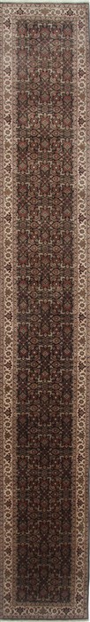 Herati Black Runner Hand Knotted 26 X 174  Area Rug 250-24279 Image 0