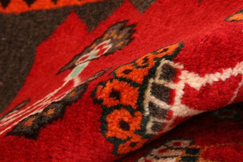 Gabbeh Red Hand Knotted 40 X 510 Area Rug 100-24286 Image 1