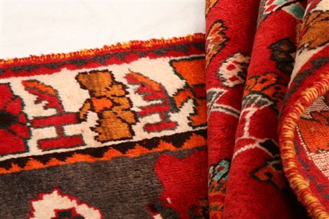 Gabbeh Red Hand Knotted 40 X 510 Area Rug 100-24286 Image 3
