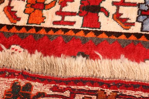 Gabbeh Red Hand Knotted 40 X 510 Area Rug 100-24286 Image 7