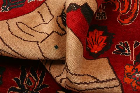 Gabbeh Red Hand Knotted 37 X 510 Area Rug 100-24287 Image 2