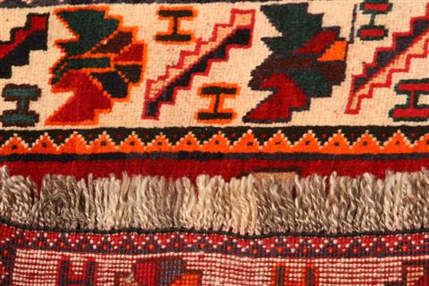 Gabbeh Red Hand Knotted 37 X 510 Area Rug 100-24287 Image 6