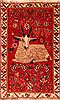 Gabbeh Red Hand Knotted 37 X 510 Area Rug 100-24287 Thumb 0