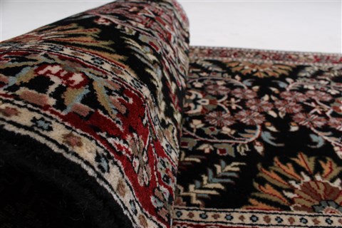 Sarouk Black Runner Hand Knotted 26 X 182 Area Rug 250-24288 Image 1