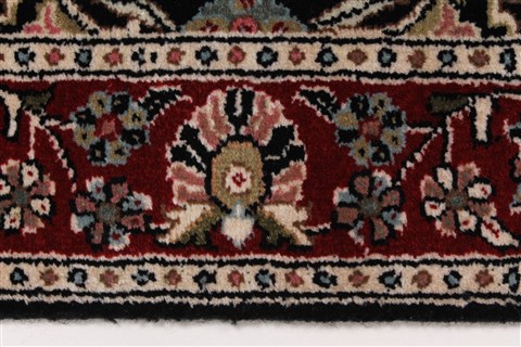 Sarouk Black Runner Hand Knotted 26 X 182 Area Rug 250-24288 Image 5