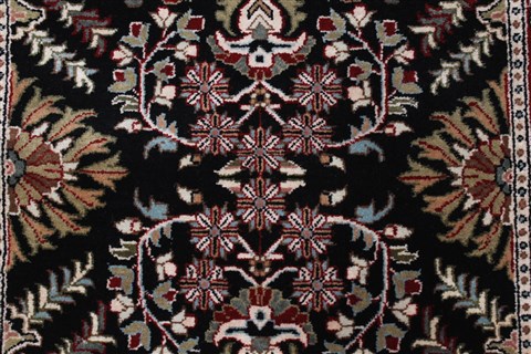 Sarouk Black Runner Hand Knotted 26 X 182 Area Rug 250-24288 Image 6
