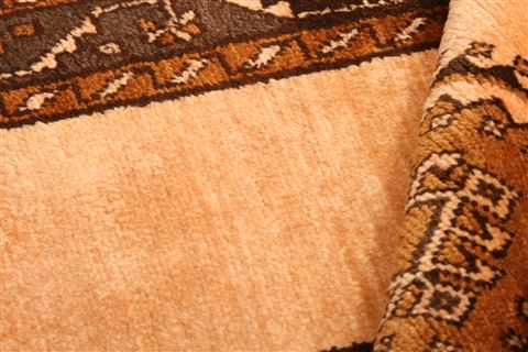 Gabbeh Beige Hand Knotted 36 X 68 Area Rug 100-24289 Image 3