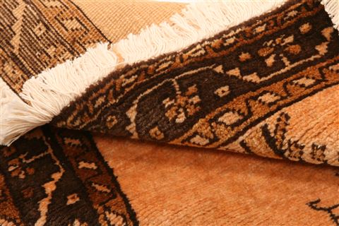 Gabbeh Beige Hand Knotted 36 X 68 Area Rug 100-24289 Image 5