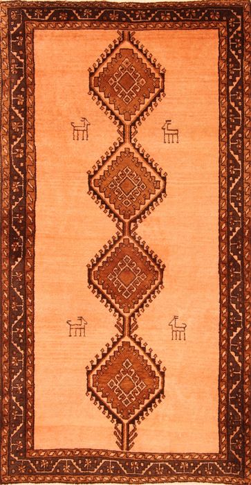 Gabbeh Beige Hand Knotted 36 X 68 Area Rug 100-24289 Image 0