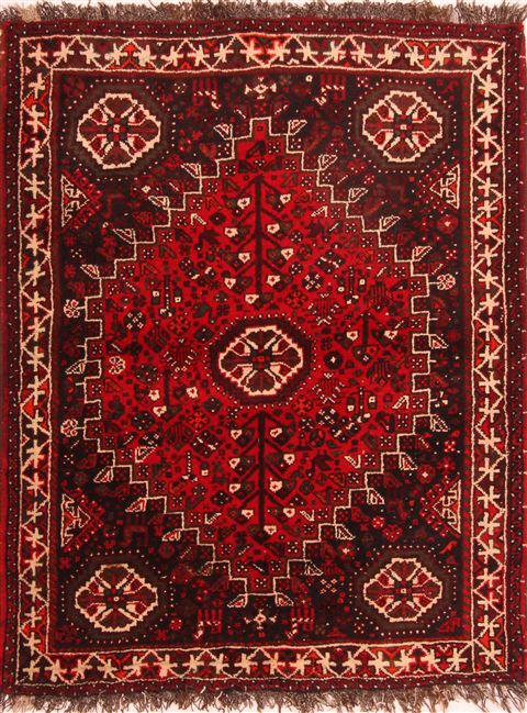 Shiraz Red Hand Knotted 41 X 55  Area Rug 253-24291 Image 0