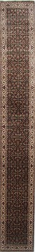 Herati Blue Runner Hand Knotted 2'6" X 17'5"  Area Rug 250-24293