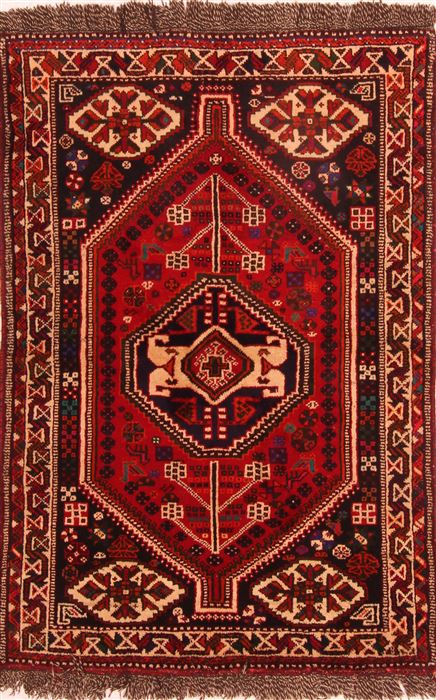 Shiraz Red Hand Knotted 36 X 53  Area Rug 253-24297 Image 0